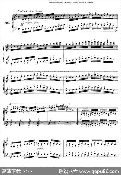 Czerny-30NewStudies-30（车尔尼Op849-30首练习曲）|Czerny