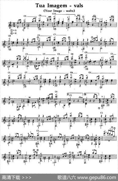 TuaImagem-vals（古典吉他）|奥古斯汀·巴里奥斯·曼戈雷（AgustinBarriosMangore）