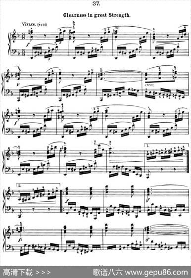 50首车尔尼Op.740钢琴手指灵巧技术练习曲（NO.37）|车尔尼