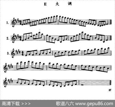 E大调、#c小调、bA大调、f小调、半音阶及3首练习曲