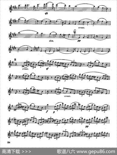 长笛九级考级曲谱（第四部分—4）