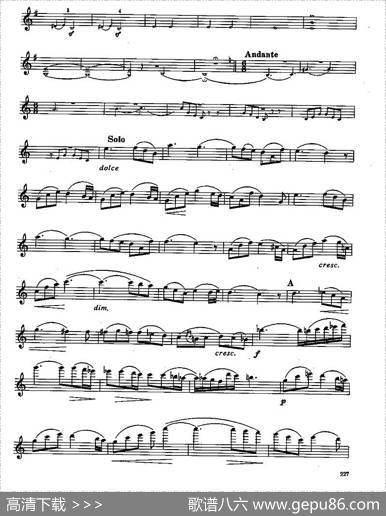 长笛九级考级曲谱（第四部分—4）