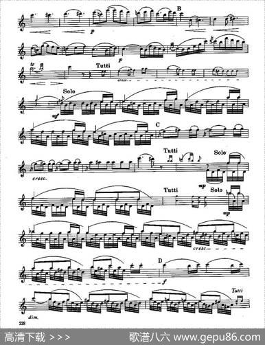 长笛九级考级曲谱（第四部分—4）