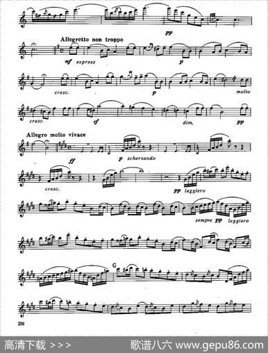 长笛九级考级曲谱（第四部分—4）