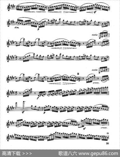 长笛九级考级曲谱（第四部分—4）