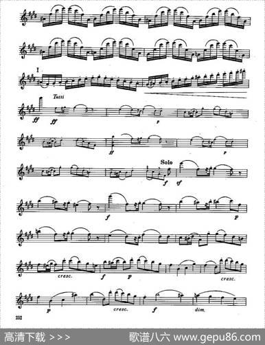 长笛九级考级曲谱（第四部分—4）