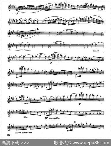 长笛九级考级曲谱（第四部分—4）