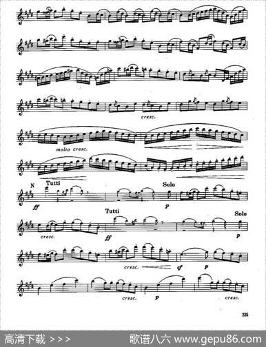 长笛九级考级曲谱（第四部分—4）