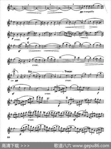 长笛九级考级曲谱（第四部分—4）