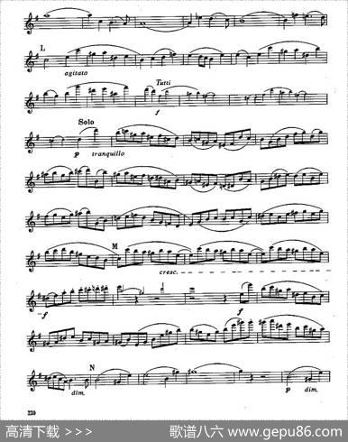 长笛九级考级曲谱（第四部分—4）