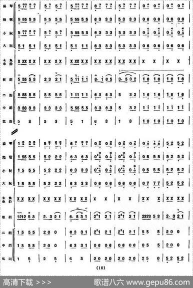 赶着马车喜盈盈（板胡独奏、民乐队伴奏总谱）