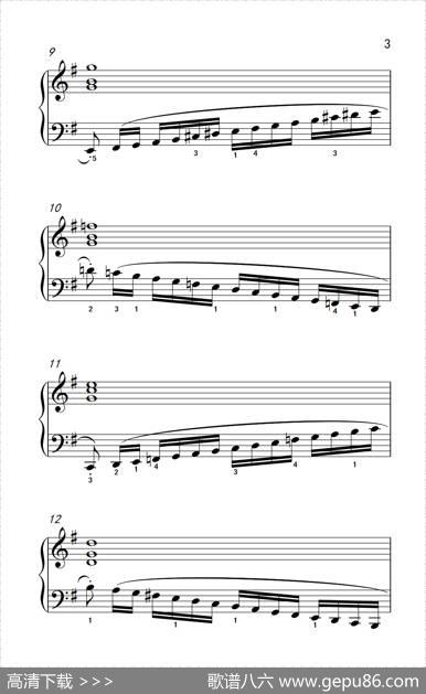 第五级3.练习曲（中央音乐学院钢琴（业余）考级教程4-6级）|[德]贝伦斯