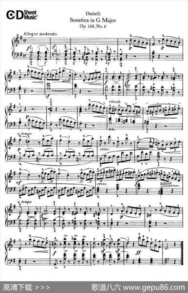 7PianoSonatinasOp.168（7首钢琴小奏鸣曲No.6）|安东·狄亚贝利