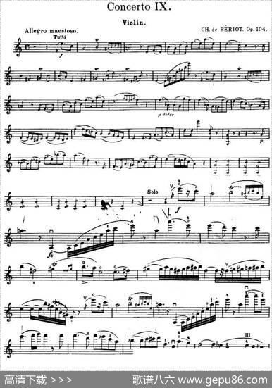 ConcertoIX.Op.104（第九小提琴协奏曲Op.104）|贝里奥