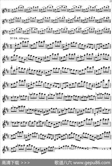 沃尔法特60首练习曲Op.45（第21-30页）