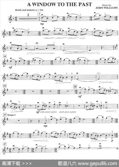 曲谱【AWINDOWTOTHEPAST】[pdf]下载