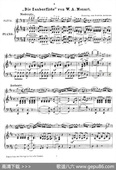 曲谱・Transcriptionen.Op.45【Opern】8长笛+钢琴伴奏[pdf]下载