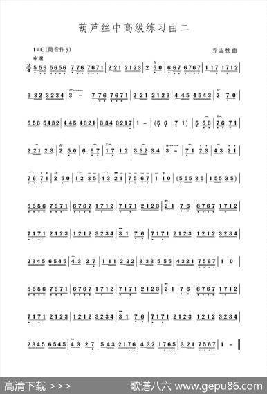 中高级练习曲二（葫芦丝独奏）|乔志忱