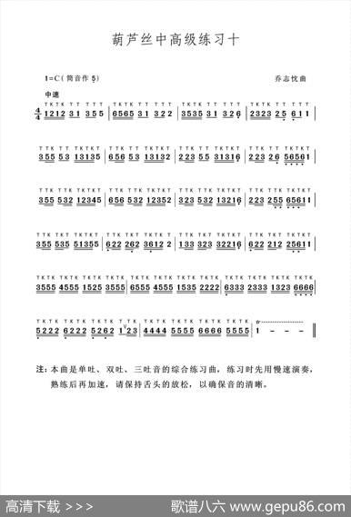 葫芦丝中高级练习十（葫芦丝独奏）|乔志忱
