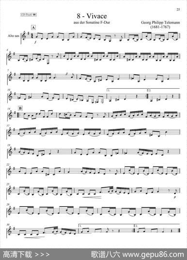 古典SAX12首（中音萨克斯分谱）