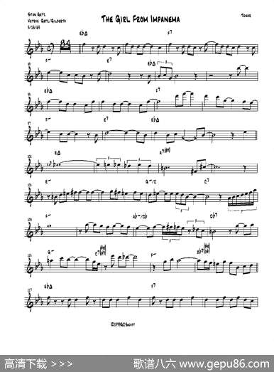 曲谱【TheGirlFromImpanema】[pdf]下载
