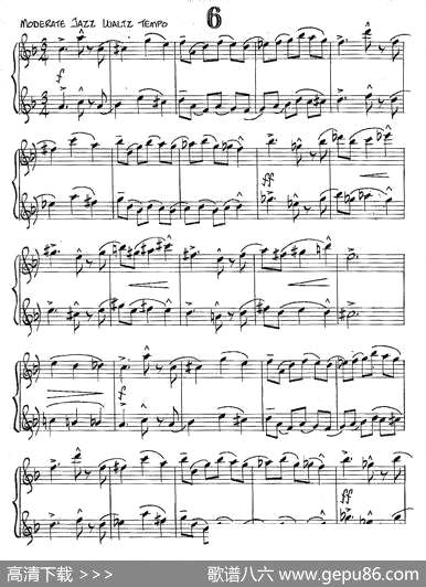 曲谱・6【JazzConceptionForSaxophoneDuets】二重奏[pdf]下载