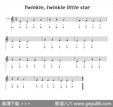 曲谱・布鲁斯【Twinkle・twinklelittlestar】[pdf]下载_Z58206U