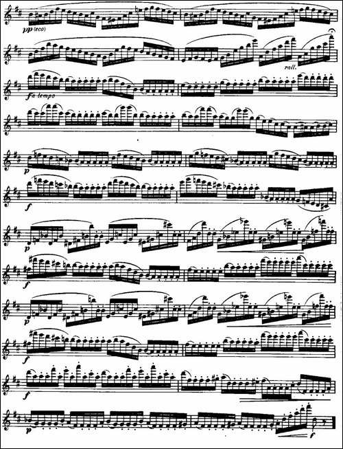 柯勒长笛练习曲作品33号-第三册-4-长笛五线谱|长笛谱