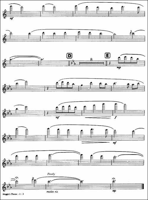 荆棘鸟-长笛五线谱|长笛谱