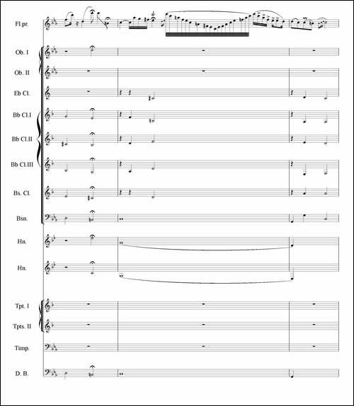 流浪者之歌-长笛与管乐队-长笛五线谱|长笛谱