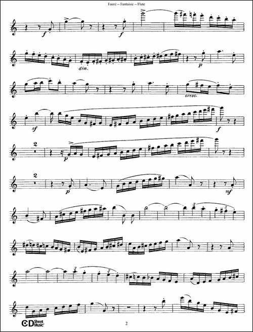 Fantaisie-Op.79-幻想曲-作品79号-长笛五线谱|长笛谱