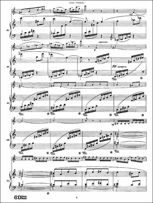 Fantaisie-Op.79-幻想曲-作品79号-长笛+钢琴伴-长笛五线谱|长笛谱