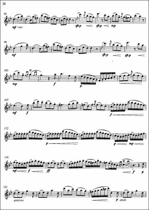 第二单元-中高级练习:连奏与清晰吹奏练习-乐曲-长笛五线谱|长笛谱 - 图3 第二单元-中高级练习:连奏与清晰吹奏练习-乐曲-长笛五线谱|长笛谱