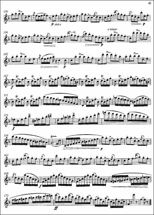 第二单元-中高级练习:断奏练习-练习曲-长笛五线谱|长笛谱 - 图5 第二单元-中高级练习:断奏练习-练习曲-长笛五线谱|长笛谱