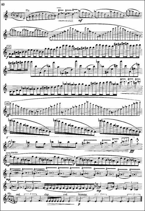 第二单元-中高级练习：节奏练习-练习曲-长笛五线谱|长笛谱