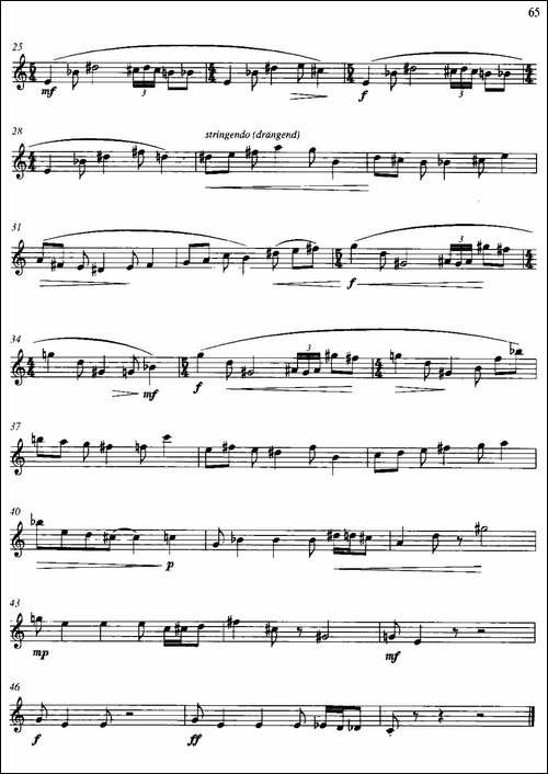 第二单元-中高级练习：节奏练习-乐曲：德国舞曲-长笛五线谱|长笛谱