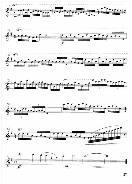 白毛女选曲-长笛五线谱|长笛谱 - 图4 白毛女选曲-长笛五线谱|长笛谱