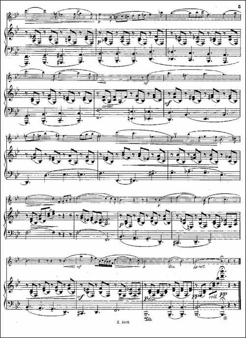Notturno-Op.55-No.3-长笛+钢琴伴奏-长笛五线谱|长笛谱