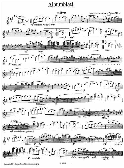 Albumblatt-Op.55-No.7-长笛五线谱|长笛谱