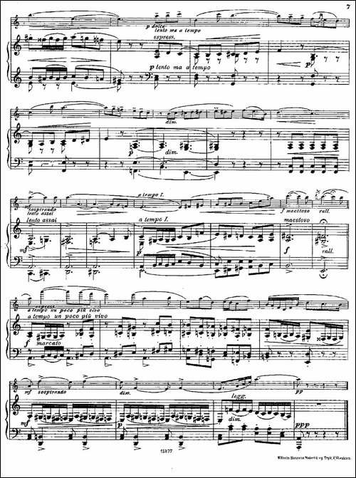Serenade-melancolique-Op.57-No.2-长笛+钢琴-长笛五线谱|长笛谱