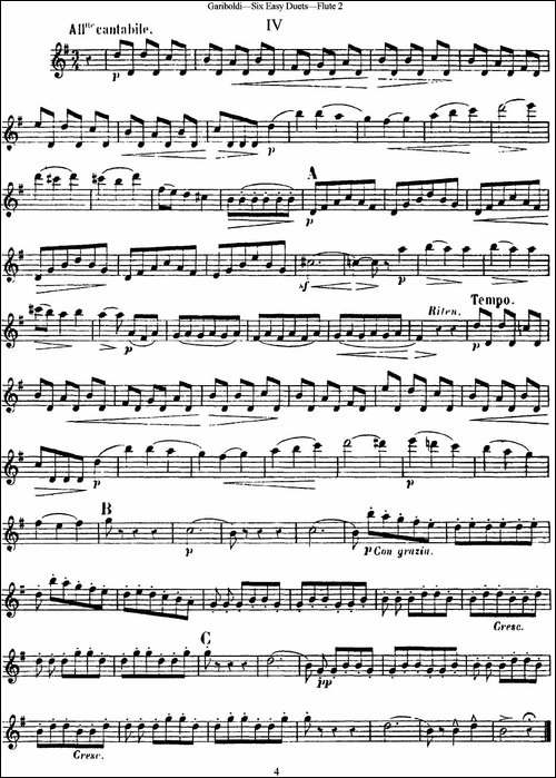 六首简易二重奏作品145号-长笛五线谱|长笛谱 - 图10 六首简易二重奏作品145号-长笛五线谱|长笛谱