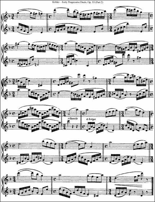 柯勒40首长笛提高练习曲OP.55-二重奏-NO.5-长笛五线谱|长笛谱 - 图2 柯勒40首长笛提高练习曲OP.55-二重奏-NO.5-长笛五线谱|长笛谱