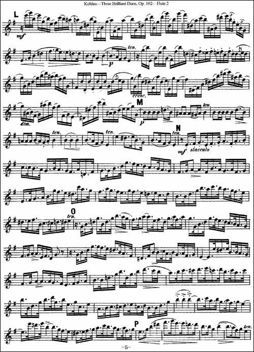 库劳长笛二重奏练习三段OP.102——Flute-2-NO.-长笛五线谱|长笛谱 - 图5 库劳长笛二重奏练习三段OP.102——Flute-2-NO.-长笛五线谱|长笛谱