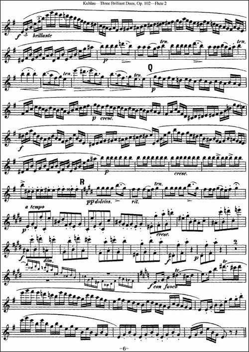 库劳长笛二重奏练习三段OP.102——Flute-2-NO.-长笛五线谱|长笛谱 - 图6 库劳长笛二重奏练习三段OP.102——Flute-2-NO.-长笛五线谱|长笛谱