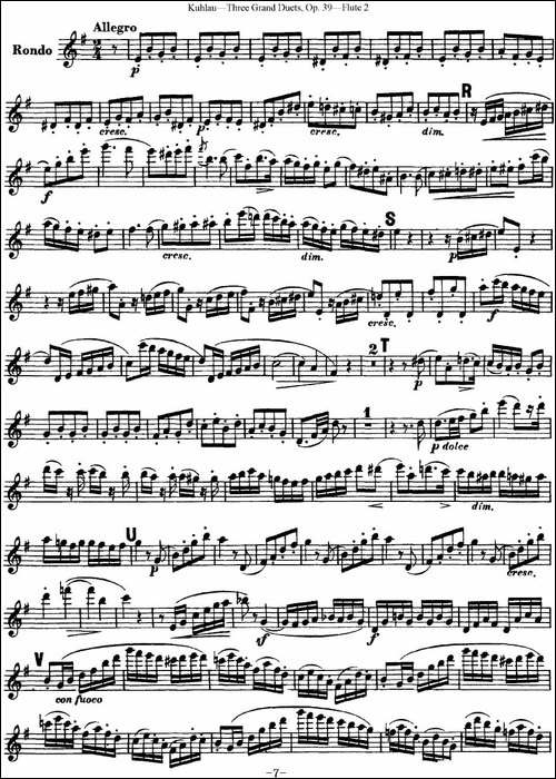 库劳长笛二重奏大练习曲Op.39——Flute-2-No.1-长笛五线谱|长笛谱 - 图7 库劳长笛二重奏大练习曲Op.39——Flute-2-No.1-长笛五线谱|长笛谱