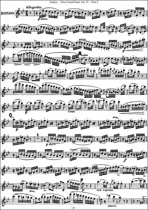 库劳长笛二重奏大练习曲Op.39——Flute-2-No.2-长笛五线谱|长笛谱 - 图7 库劳长笛二重奏大练习曲Op.39——Flute-2-No.2-长笛五线谱|长笛谱