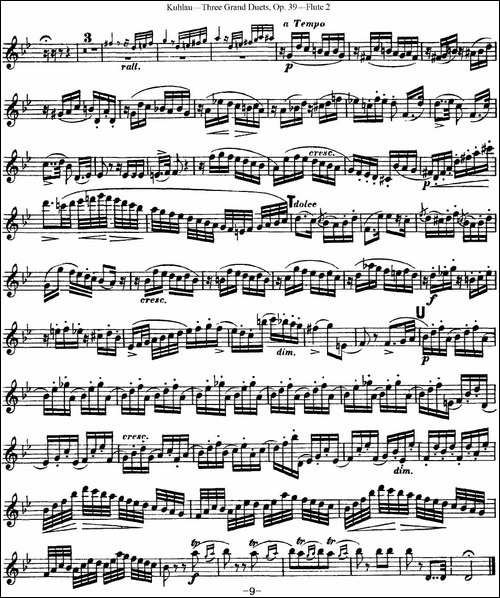 库劳长笛二重奏大练习曲Op.39——Flute-2-No.2-长笛五线谱|长笛谱 - 图9 库劳长笛二重奏大练习曲Op.39——Flute-2-No.2-长笛五线谱|长笛谱