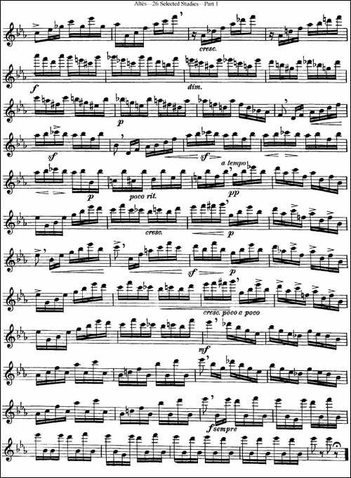 阿尔泰斯26首精选长笛练习曲-NO.2-长笛五线谱|长笛谱