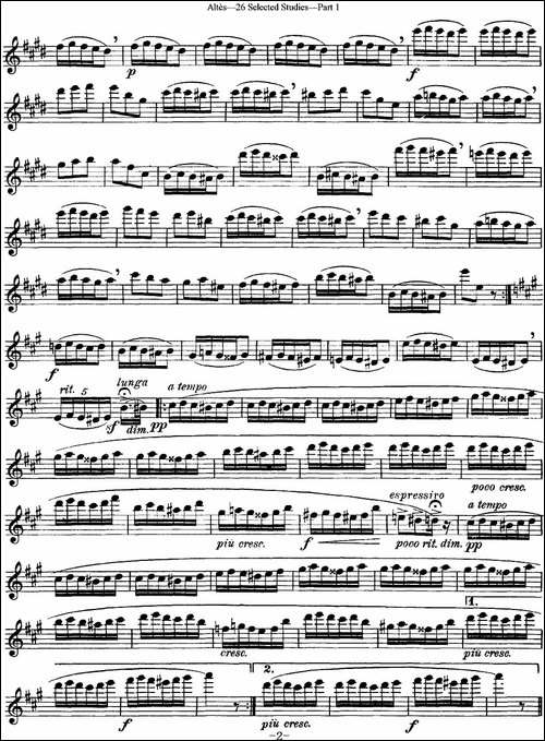 阿尔泰斯26首精选长笛练习曲-NO.14-长笛五线谱|长笛谱 - 图2 阿尔泰斯26首精选长笛练习曲-NO.14-长笛五线谱|长笛谱