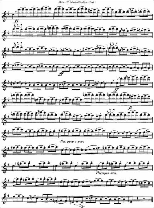 阿尔泰斯26首精选长笛练习曲-NO.15-长笛五线谱|长笛谱